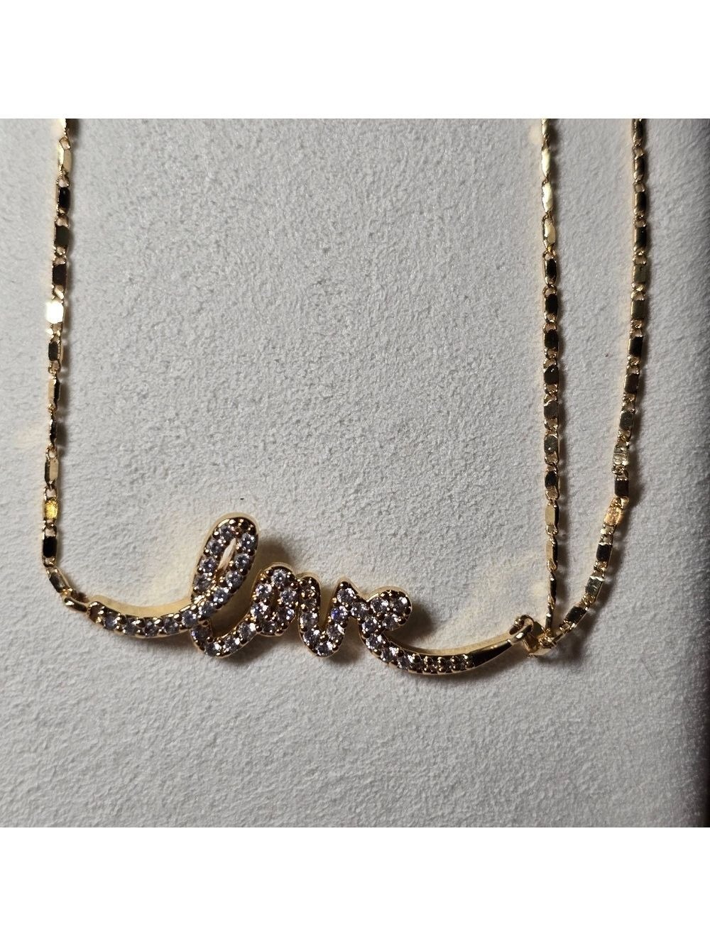 Sparkling Gold 'Love' Necklace